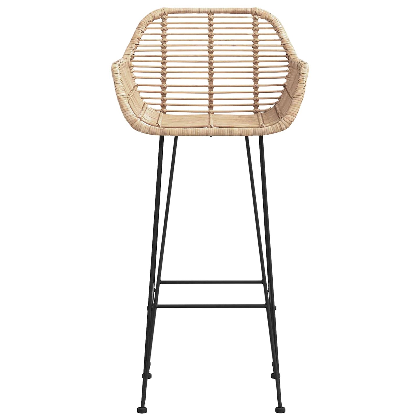 Bárszék 2 pcs 55 x 52 x 105 cm Rattan és Vas