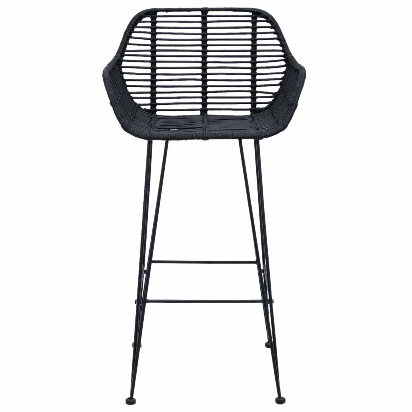 Bárszék 2 pcs 55 x 52 x 92 cm Rattan és Vas