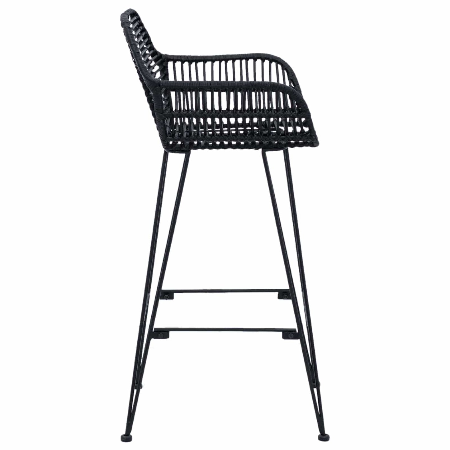 Bárszék 2 pcs 55 x 52 x 92 cm Rattan és Vas