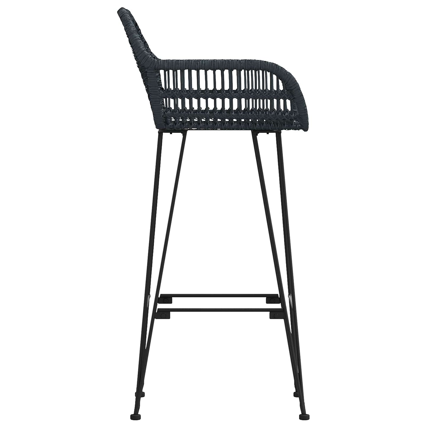Bárszék 2 pcs 55 x 52 x 105 cm Rattan és Vas