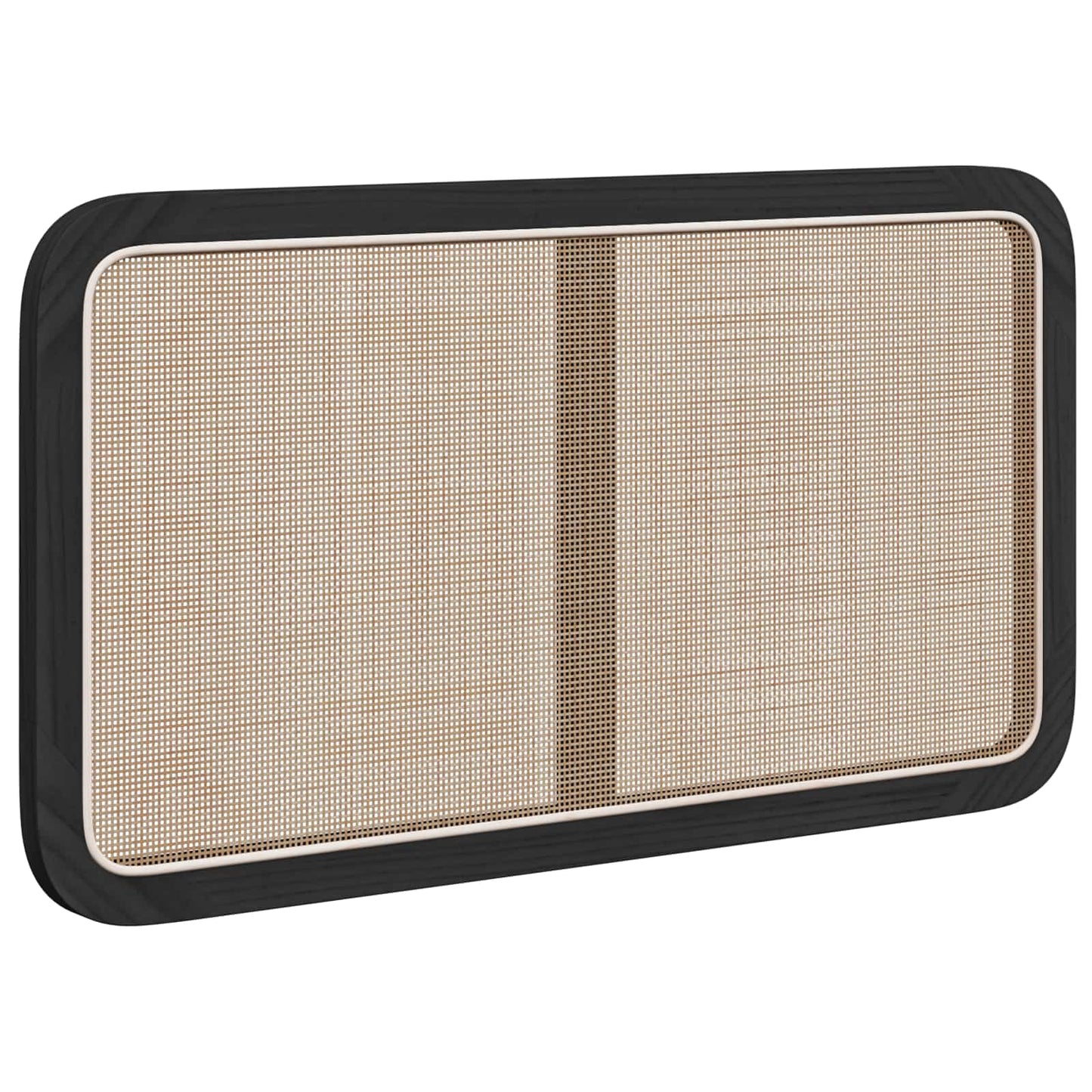 Fejtámla fejtámlával Fekete 100 x 55 x 3 cm Rattan