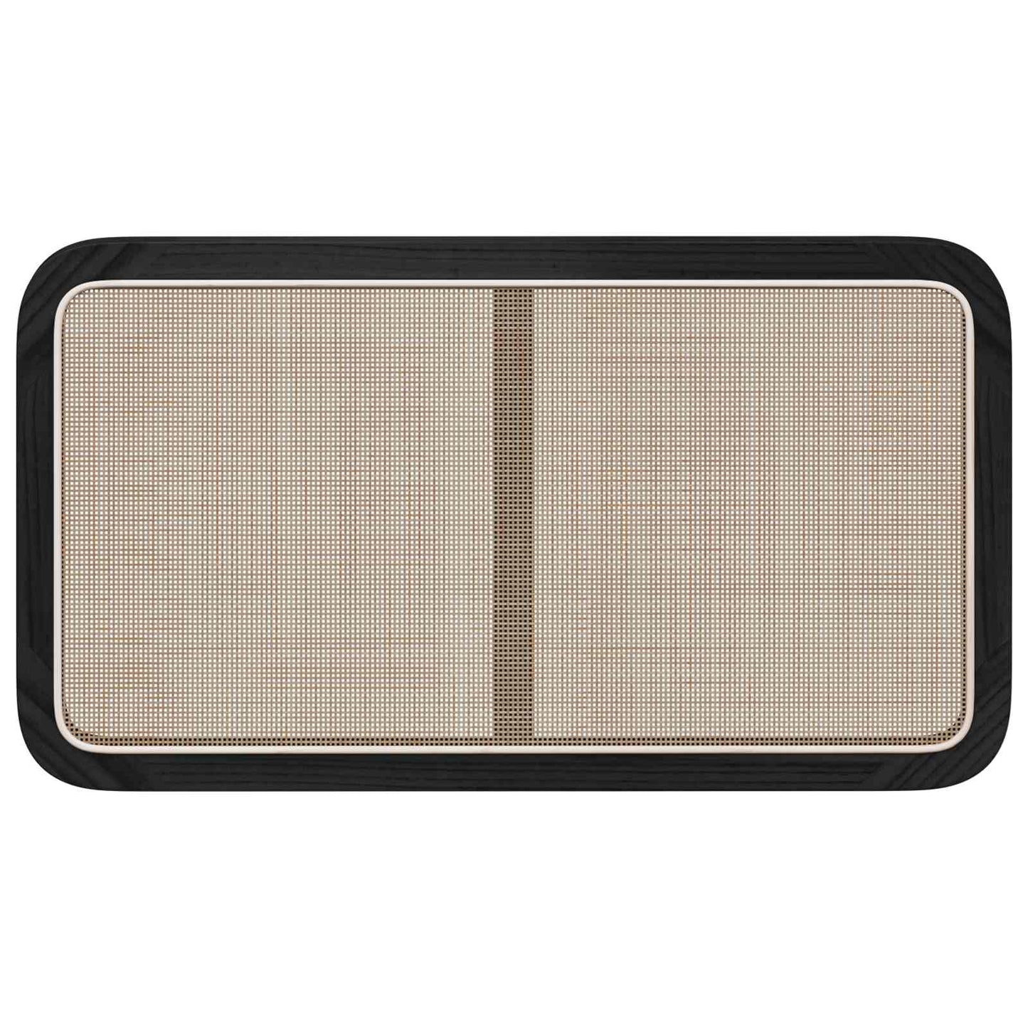 Fejtámla fejtámlával Fekete 100 x 55 x 3 cm Rattan