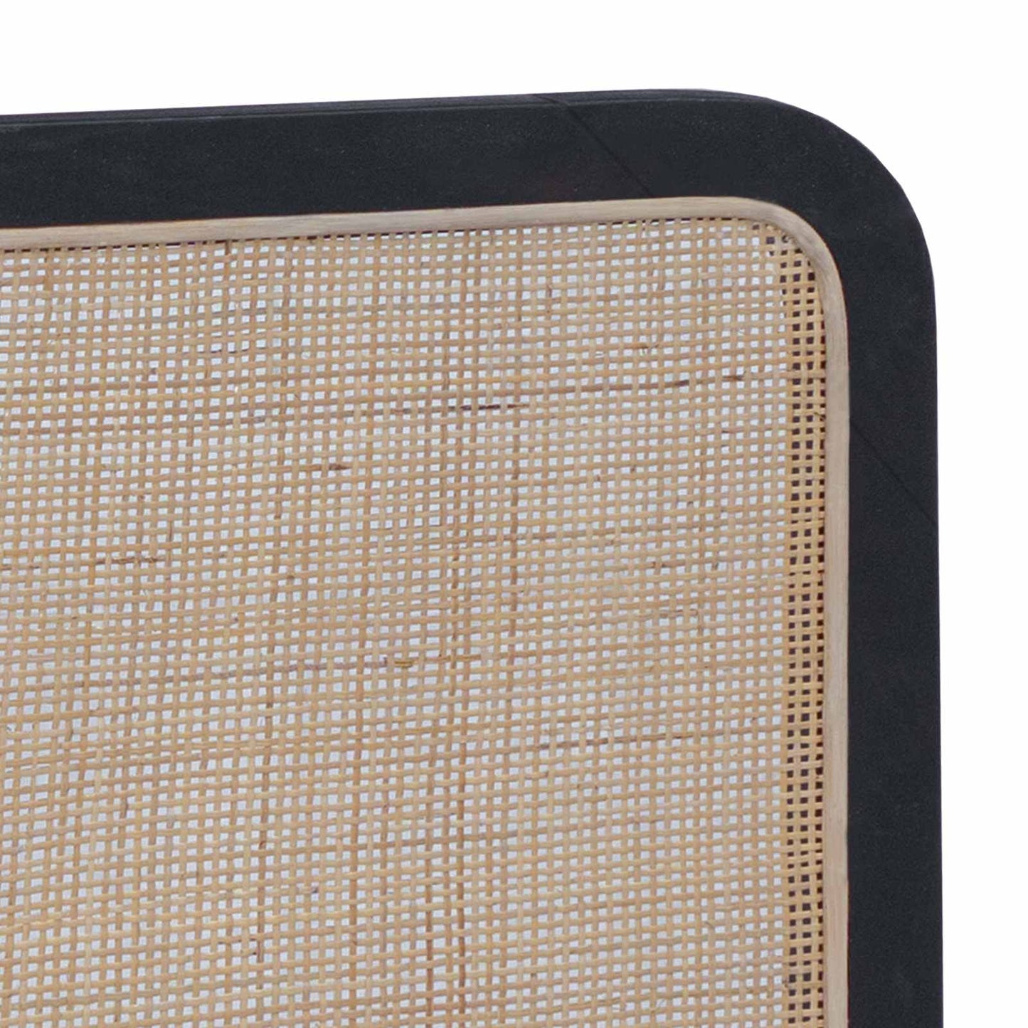 Fejtámla fejtámlával Fekete 120 x 55 x 3 cm Rattan