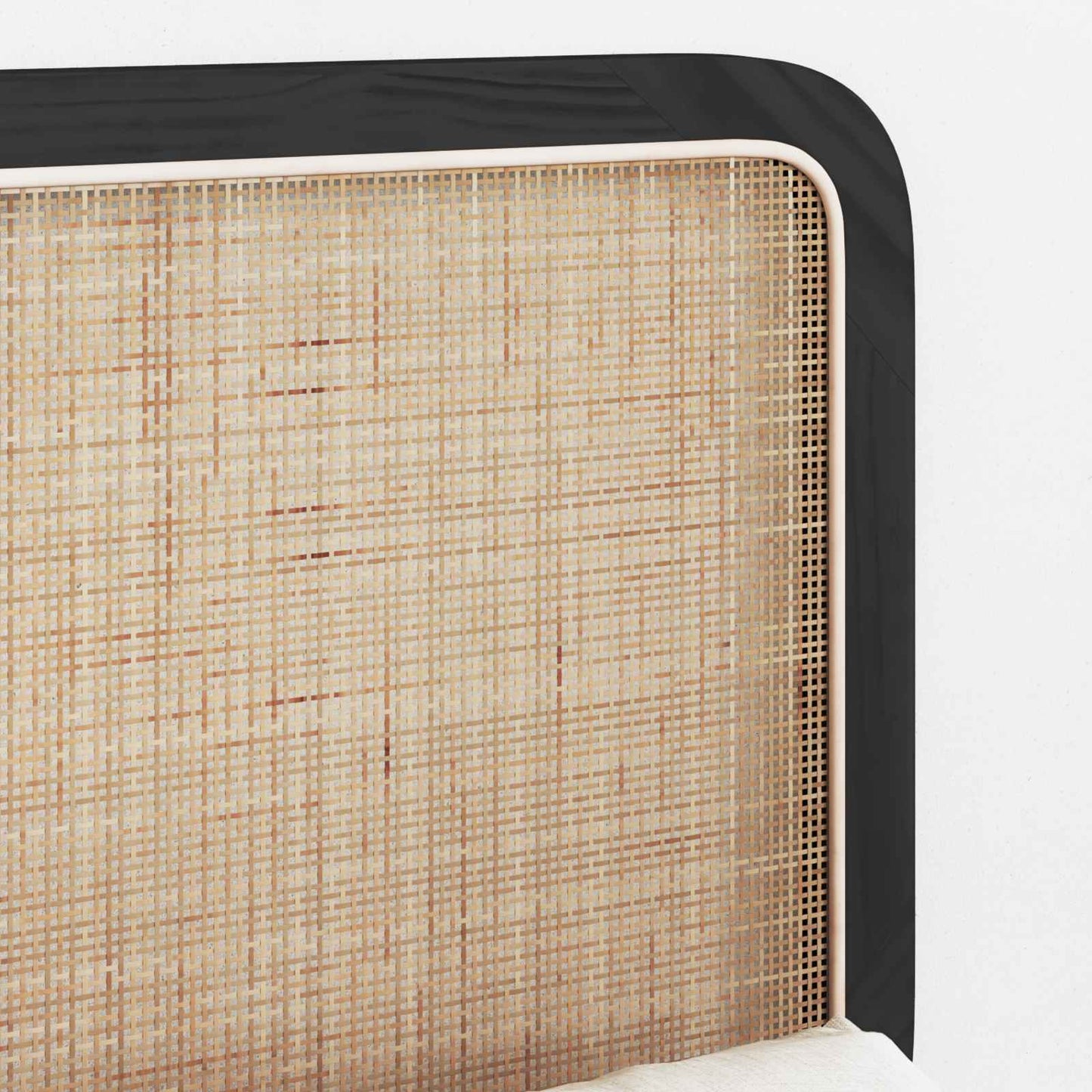 Fejtámla fejtámlával Fekete 120 x 55 x 3 cm Rattan