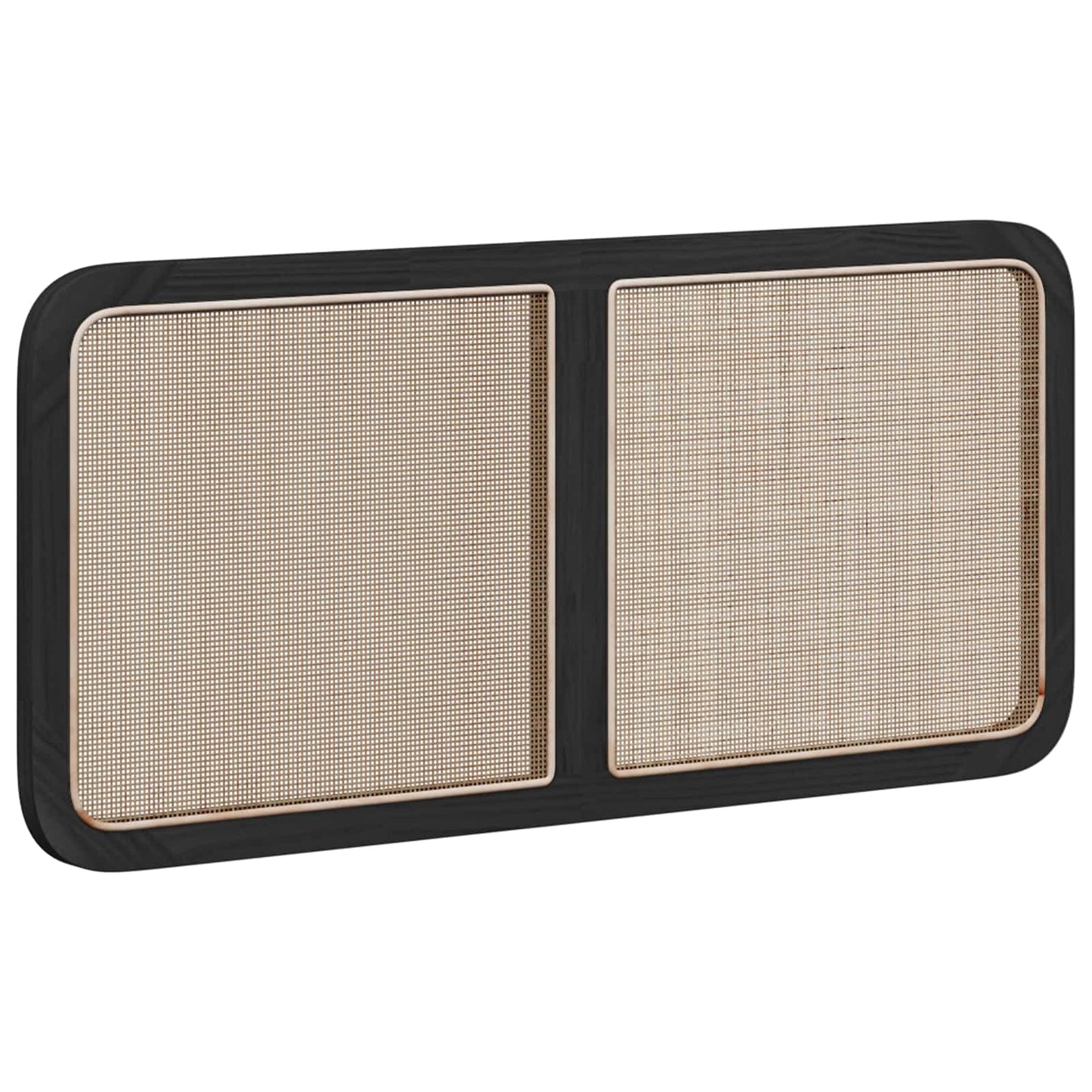 Fejtámla fejtámlával Fekete 120 x 55 x 3 cm Rattan