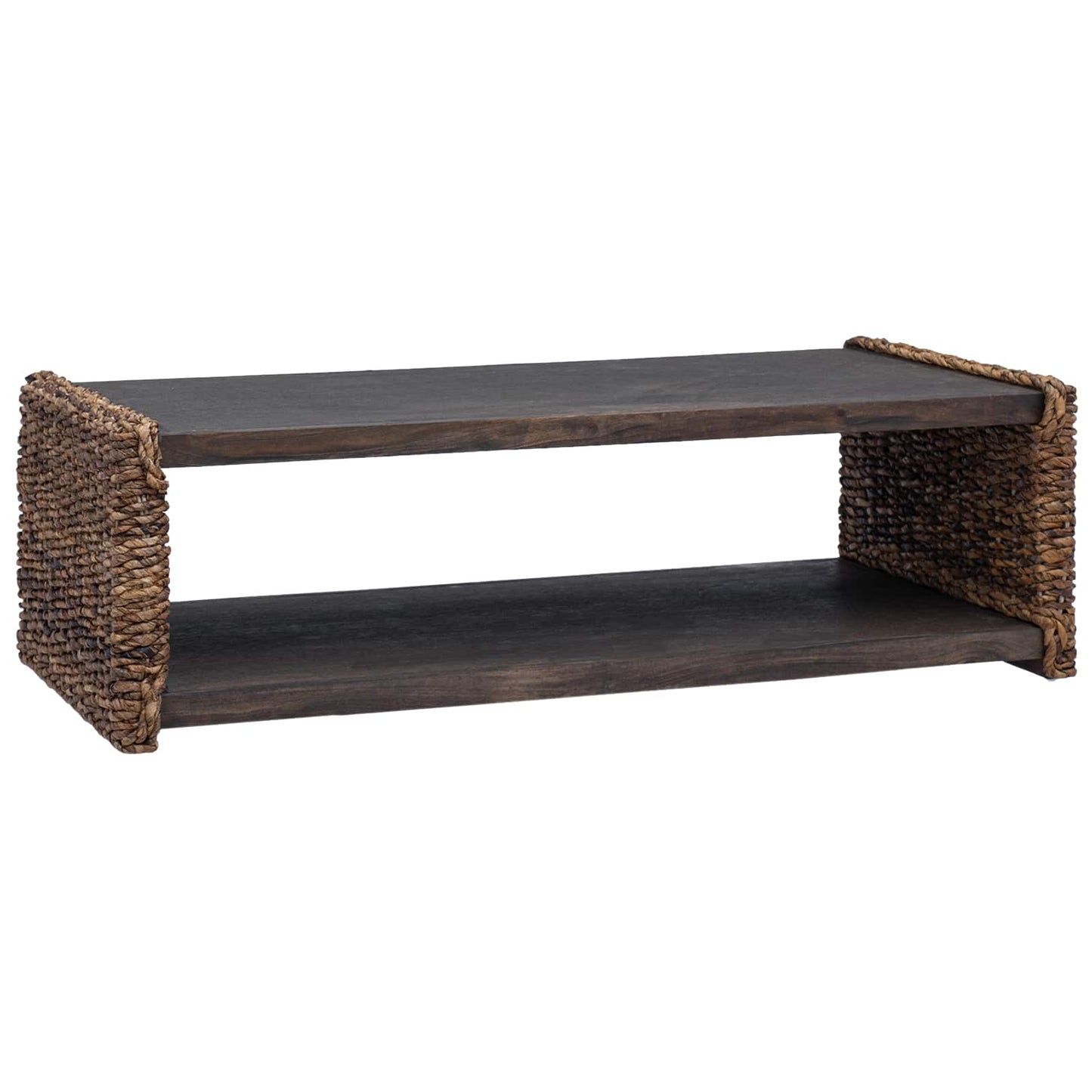 Dohányzóasztal Természetes 110 x 55 x 35 cm Tömör Mahagóni Fa