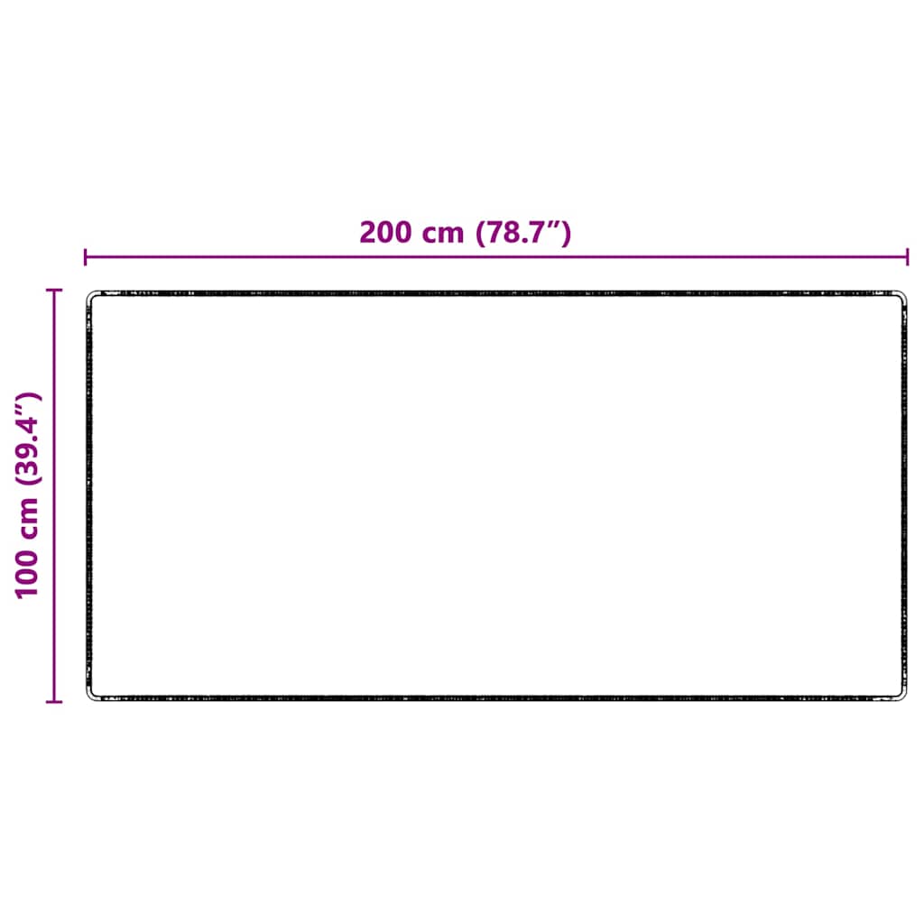 Szőnyeg futó Sötétszürke 100 x 200 cm 100% Polipropilén