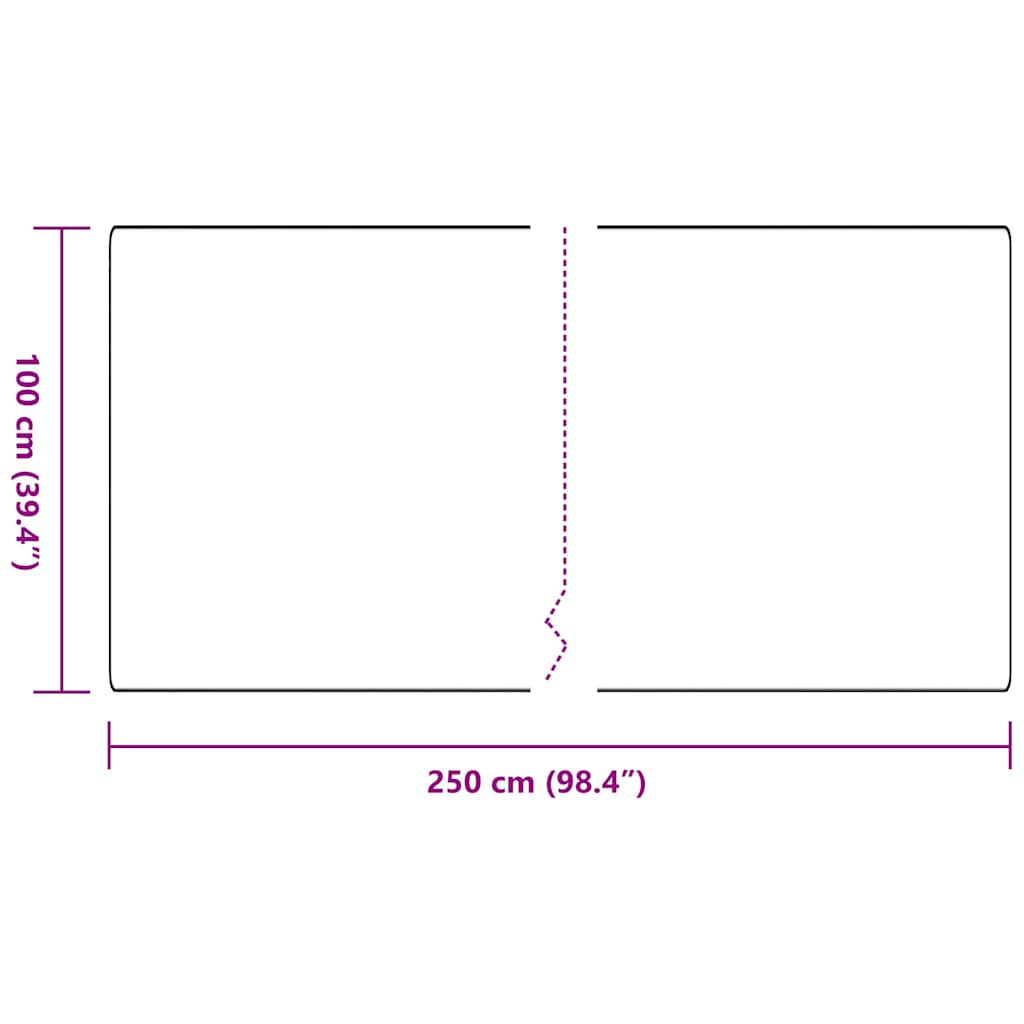 Szőnyeg futó Világosszürke 100 x 250 cm 100% Polipropilén