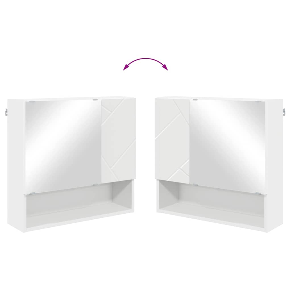 Fürdőszoba bútor szett tárolóval 2 pcs Fehér Faanyag & Fém