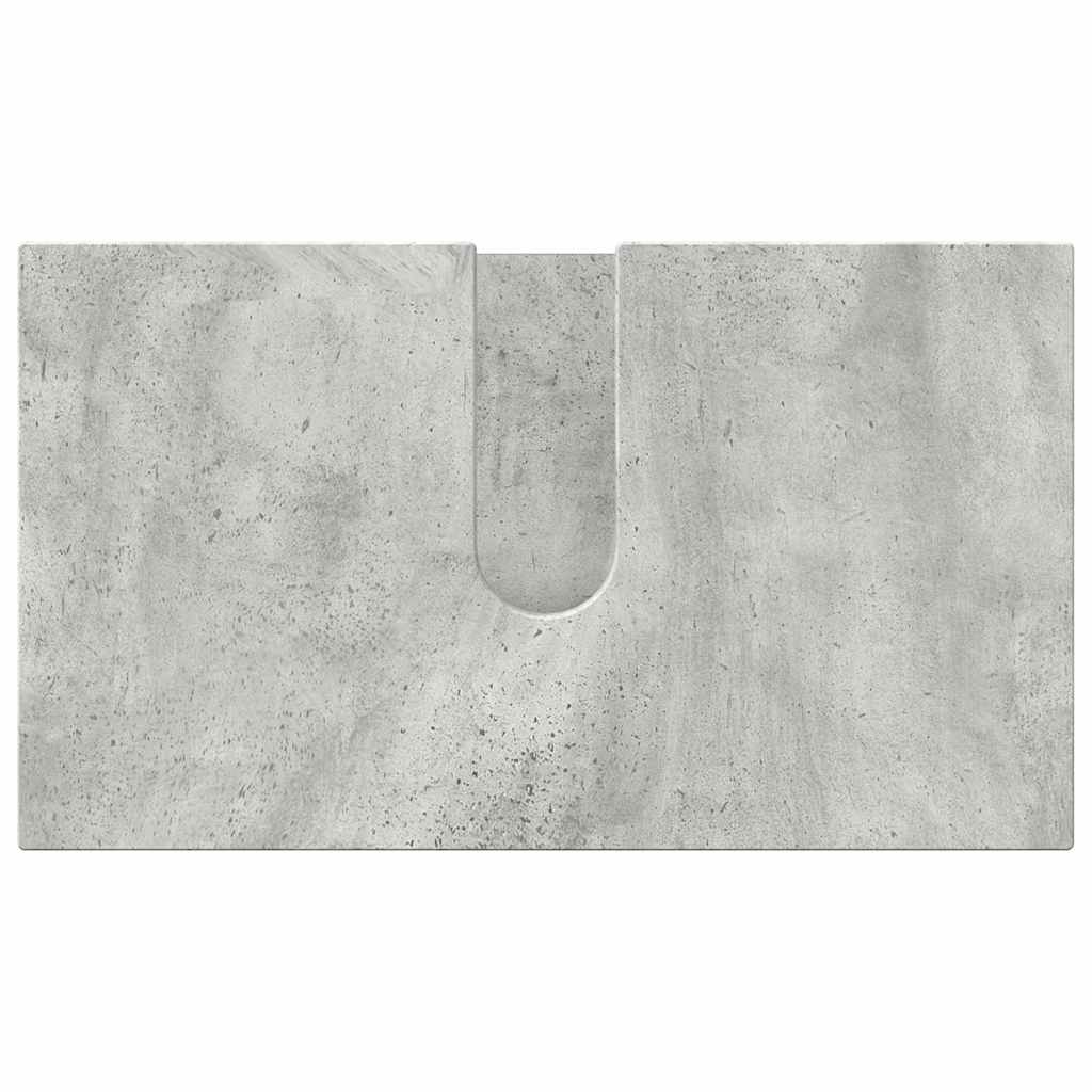 Fürdőszoba bútor szett tárolóval 3 pcs Beton szürke Faanyag