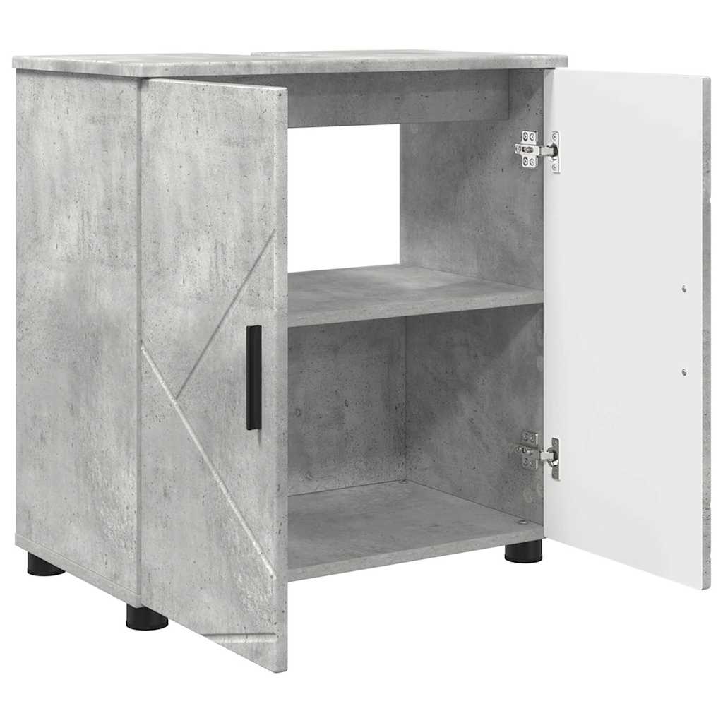 Fürdőszoba bútor szett 3 db Beton Szürke 61 x 35 x 64 cm