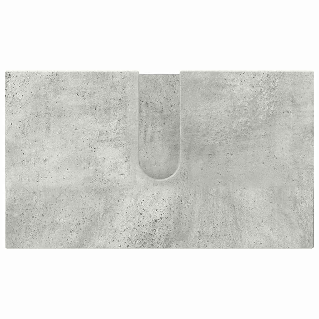 Fürdőszoba bútor szett ajtóval 4 pcs Beton Szürke Faanyag & Fém