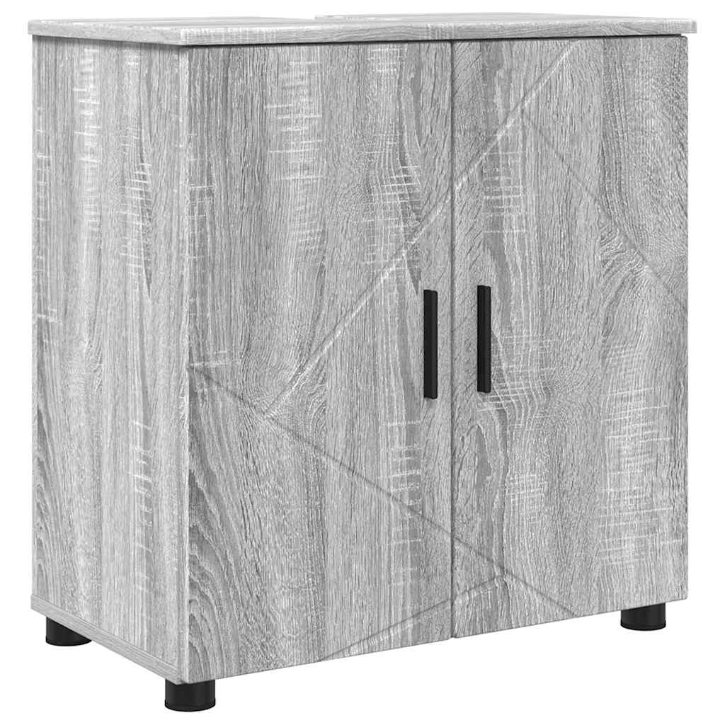 Fürdőszoba bútor szett 4 db Szürke Sonoma 61 x 35 x 64 cm