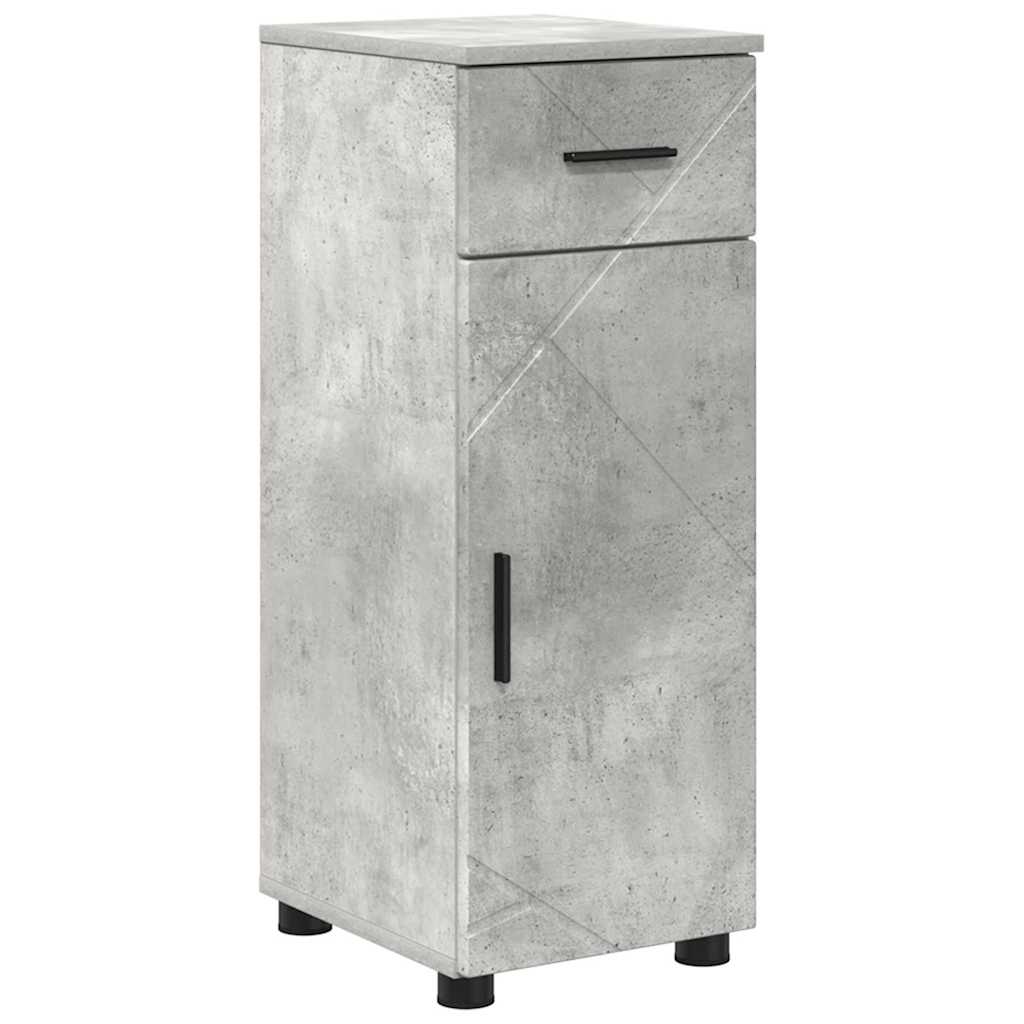 Fürdőszoba bútor szett fiókkal 4 pcs Beton Szürke Faanyag & Fém