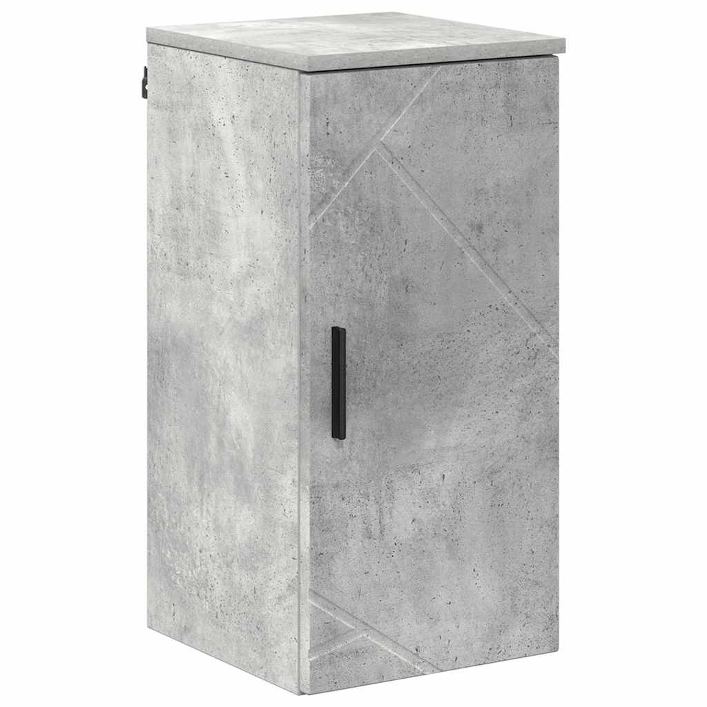 Fürdőszoba bútor szett ajtóval 5 pcs Beton Szürke Faanyag & Fém