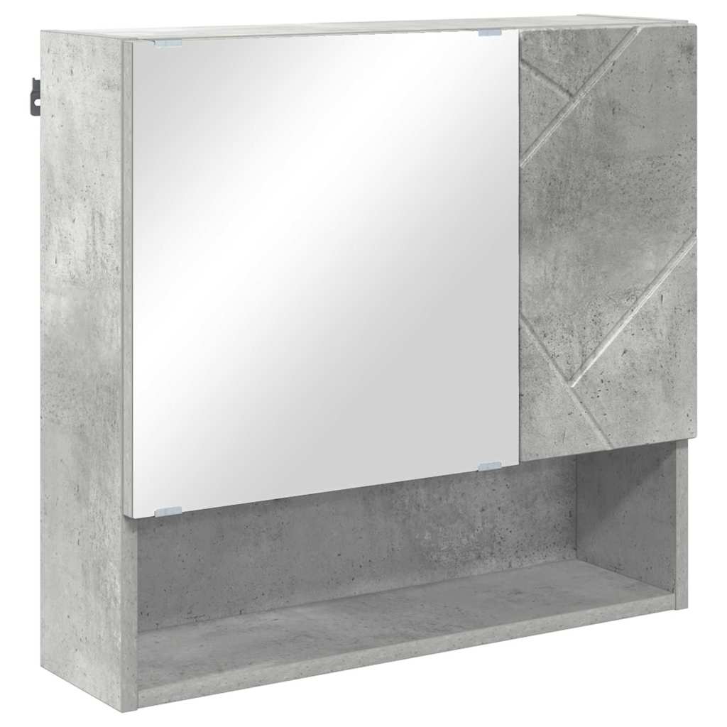 Fürdőszoba bútor szett fiókkal 5 pcs Beton Szürke Faanyag & Fém