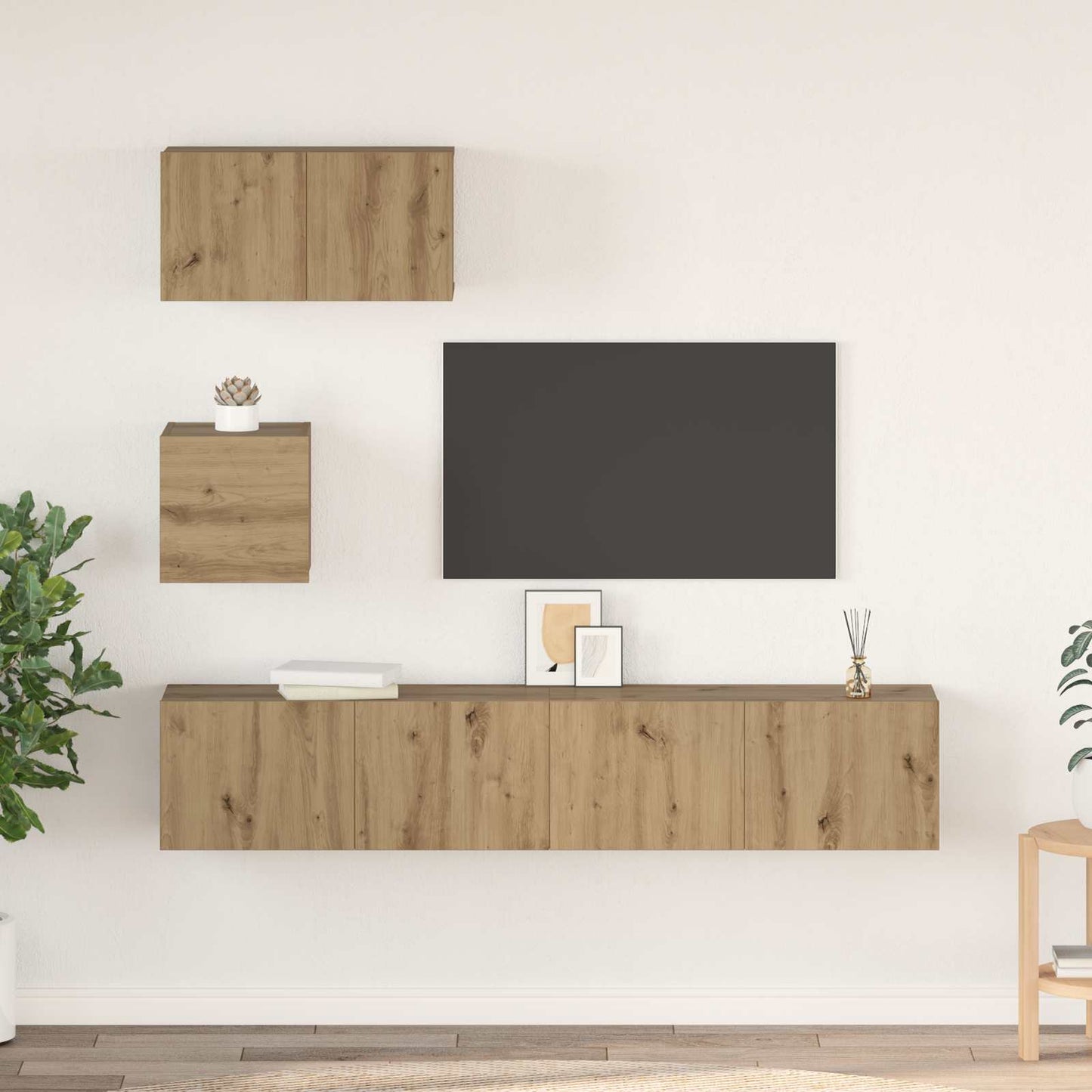TV szekrény garnitúra 3 pcs Artisan tölgy Faanyag