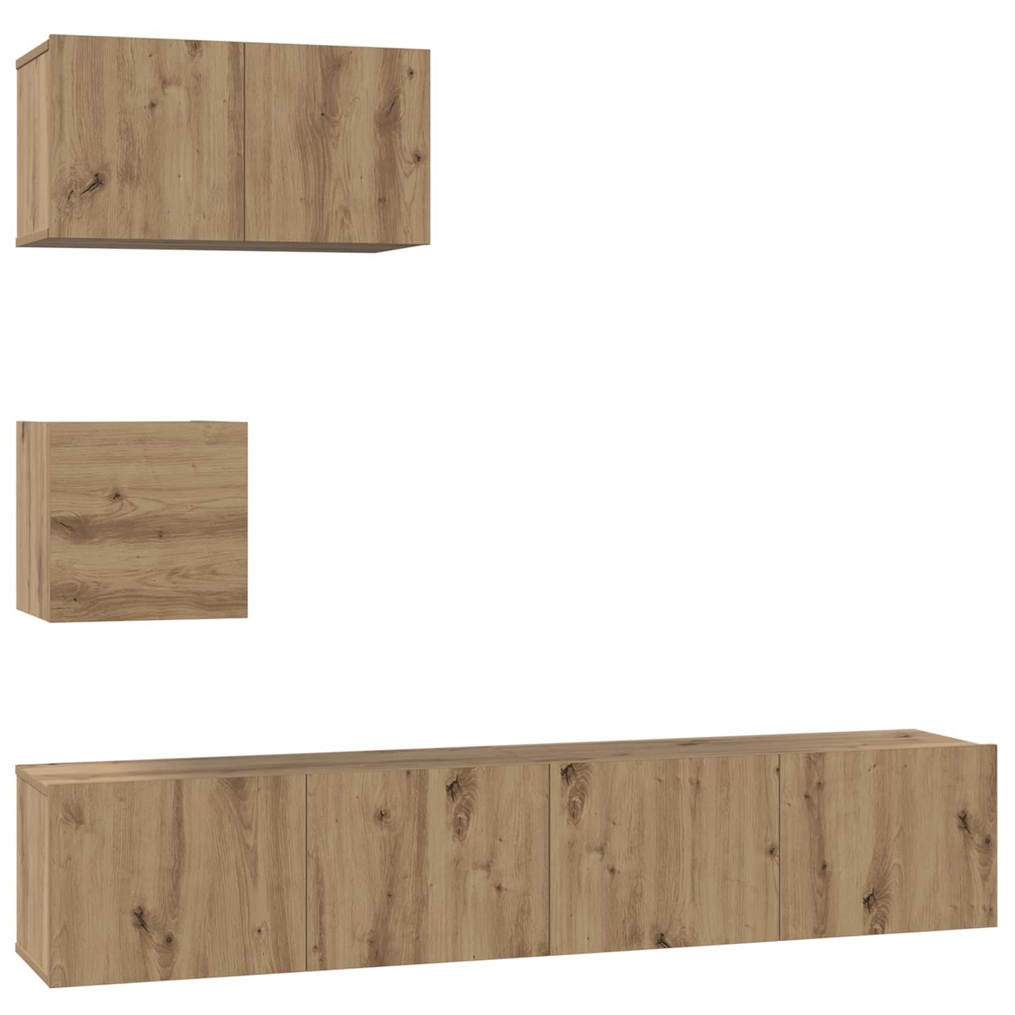 TV szekrény garnitúra 3 pcs Artisan tölgy Faanyag
