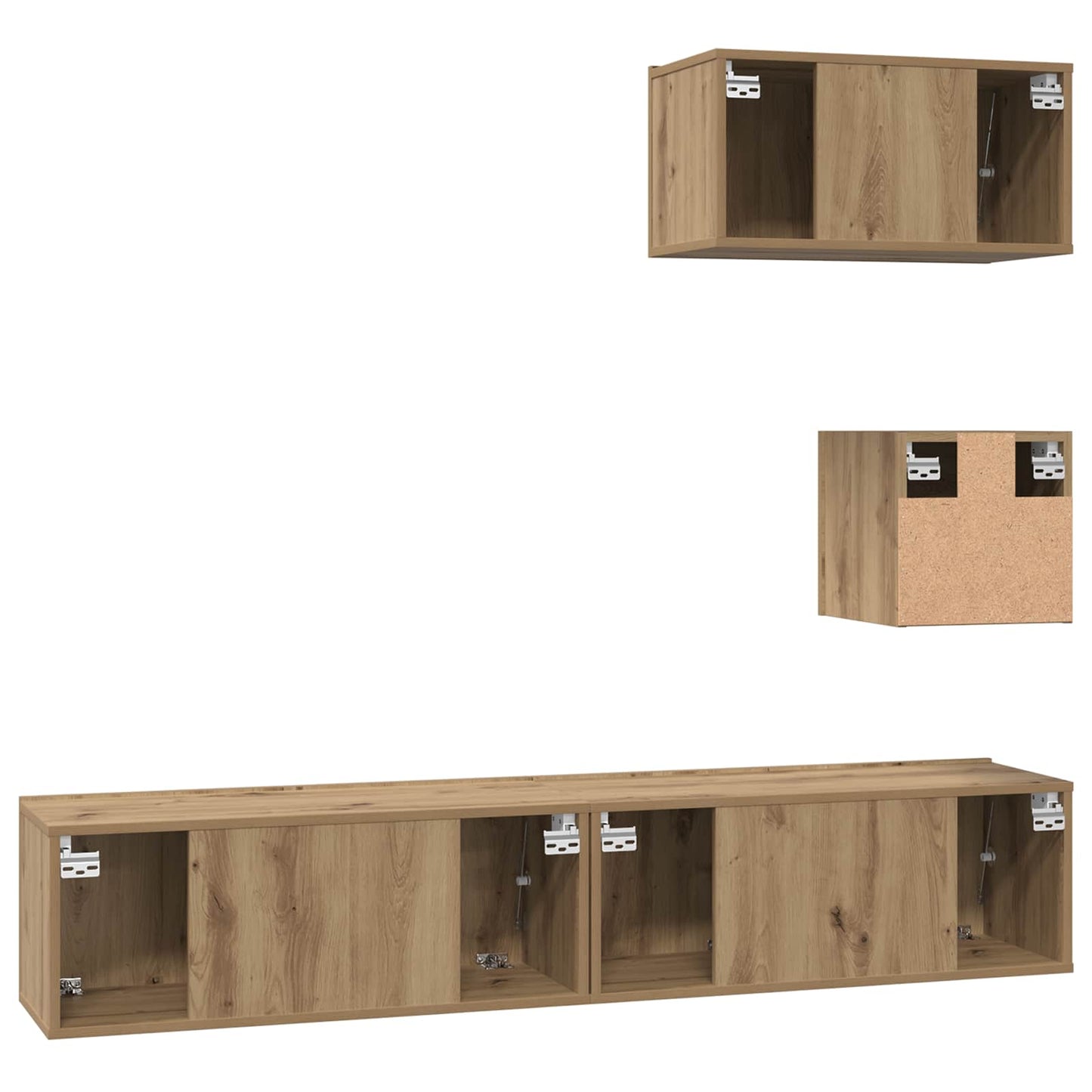 TV szekrény garnitúra 3 pcs Artisan tölgy Faanyag