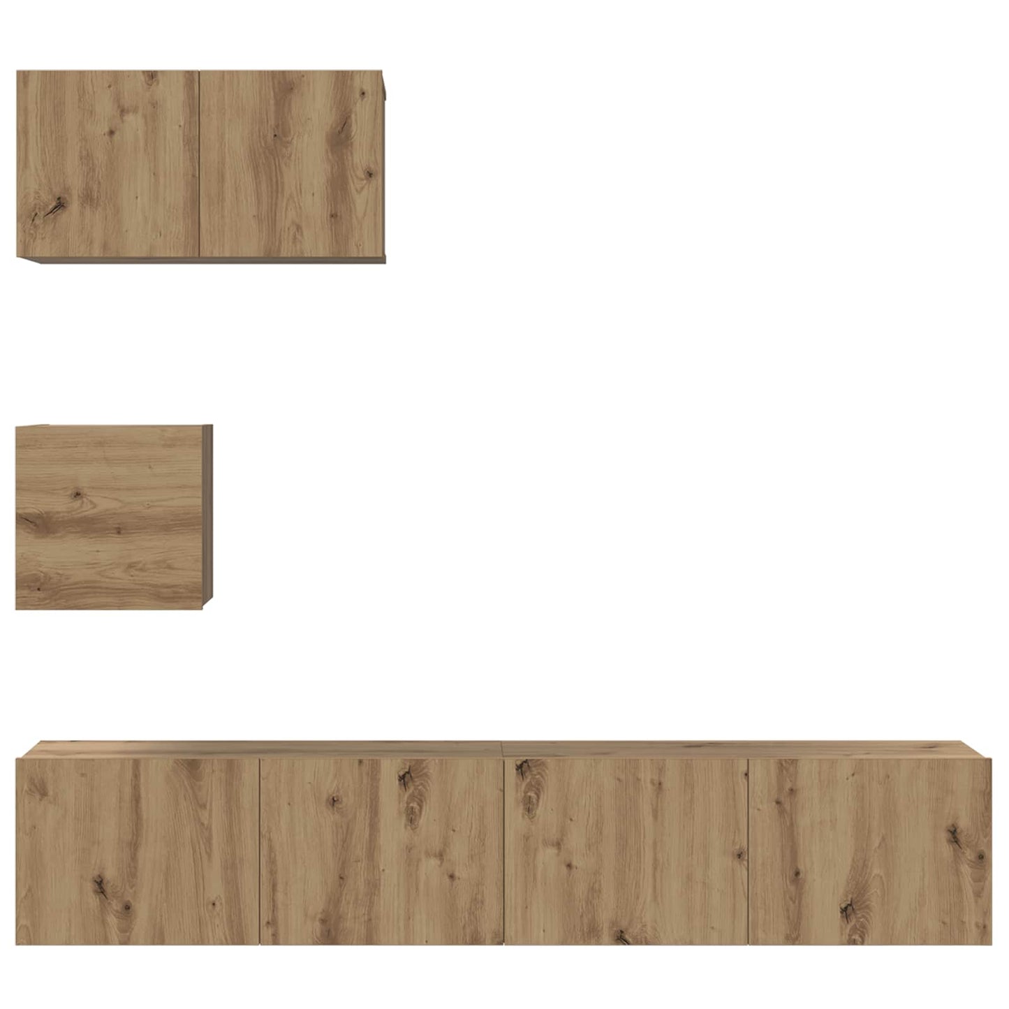 TV szekrény garnitúra 3 pcs Artisan tölgy Faanyag