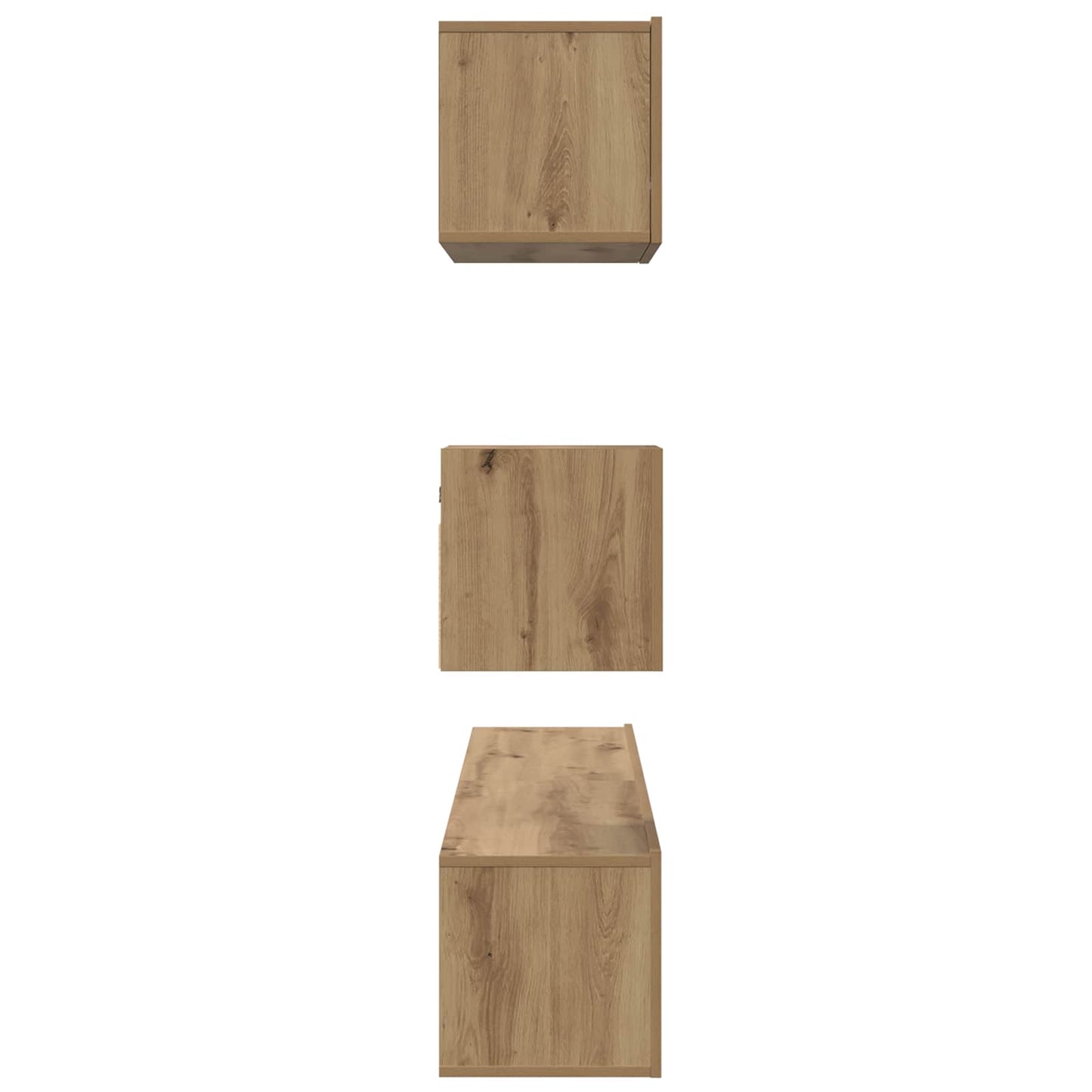 TV szekrény garnitúra 3 pcs Artisan tölgy Faanyag