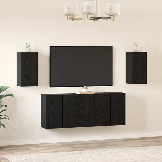TV szekrény garnitúra 7 pcs Fekete tölgy 30,5 x 30 x 60 cm