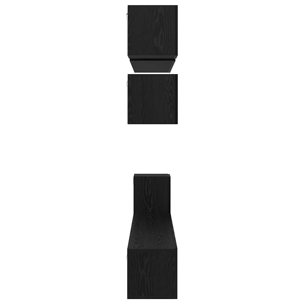 TV szekrény garnitúra 8 pcs Fekete tölgy Faanyag