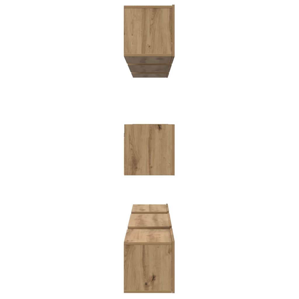 TV szekrény garnitúra 8 pcs Artisan tölgy Faanyag