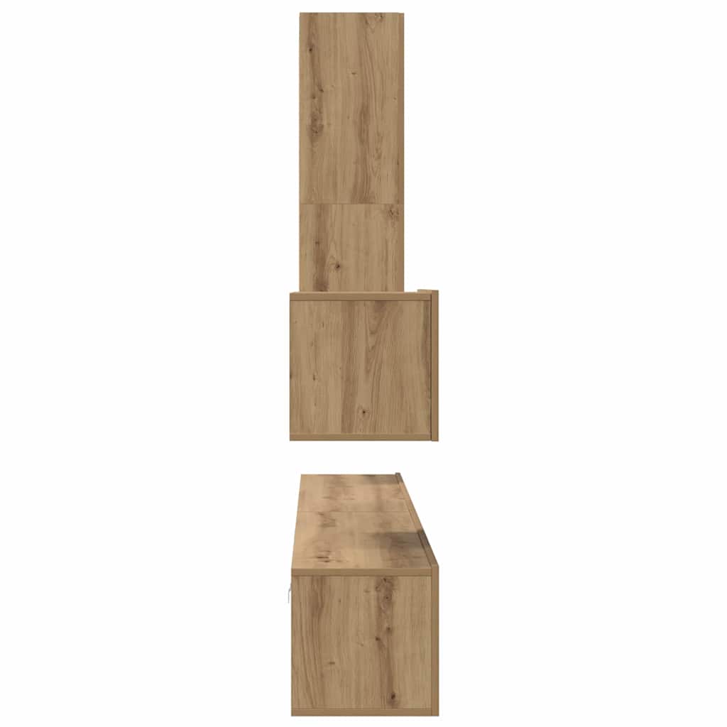 Fali TV Szekrény 4 pcs Artisan tölgy Faanyag