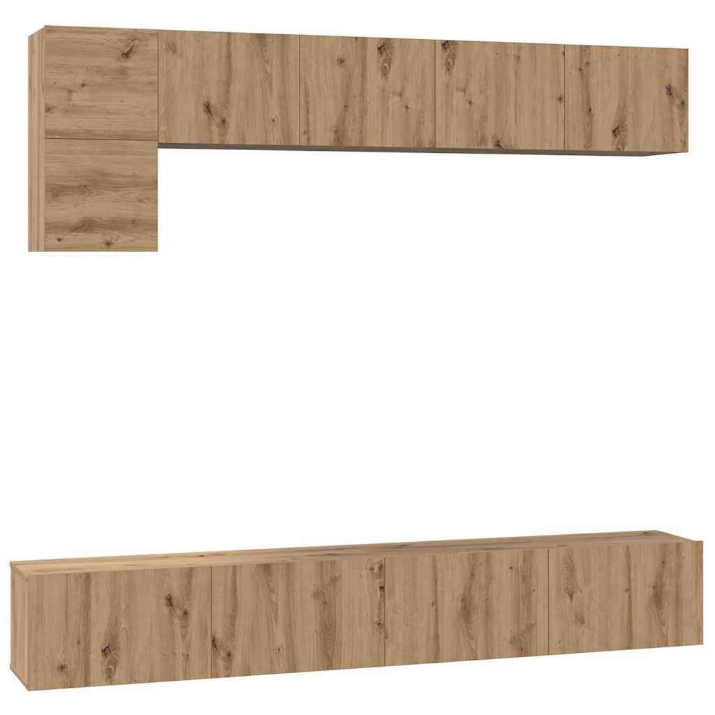 TV szekrény garnitúra 5 pcs Artisan tölgy Faanyag