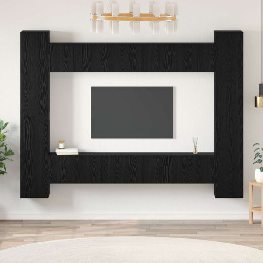 TV szekrény garnitúra 10 pcs Fekete tölgy 30,5 x 30 x 90 cm