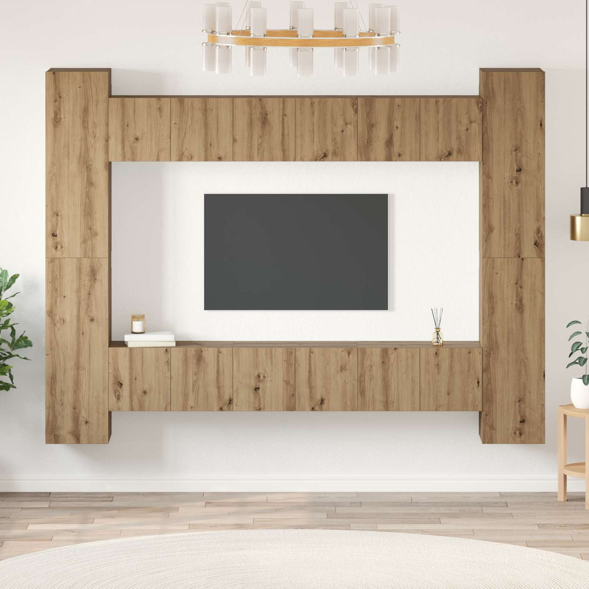 TV szekrény garnitúra 10 db Artisan tölgy Szerelt Fa