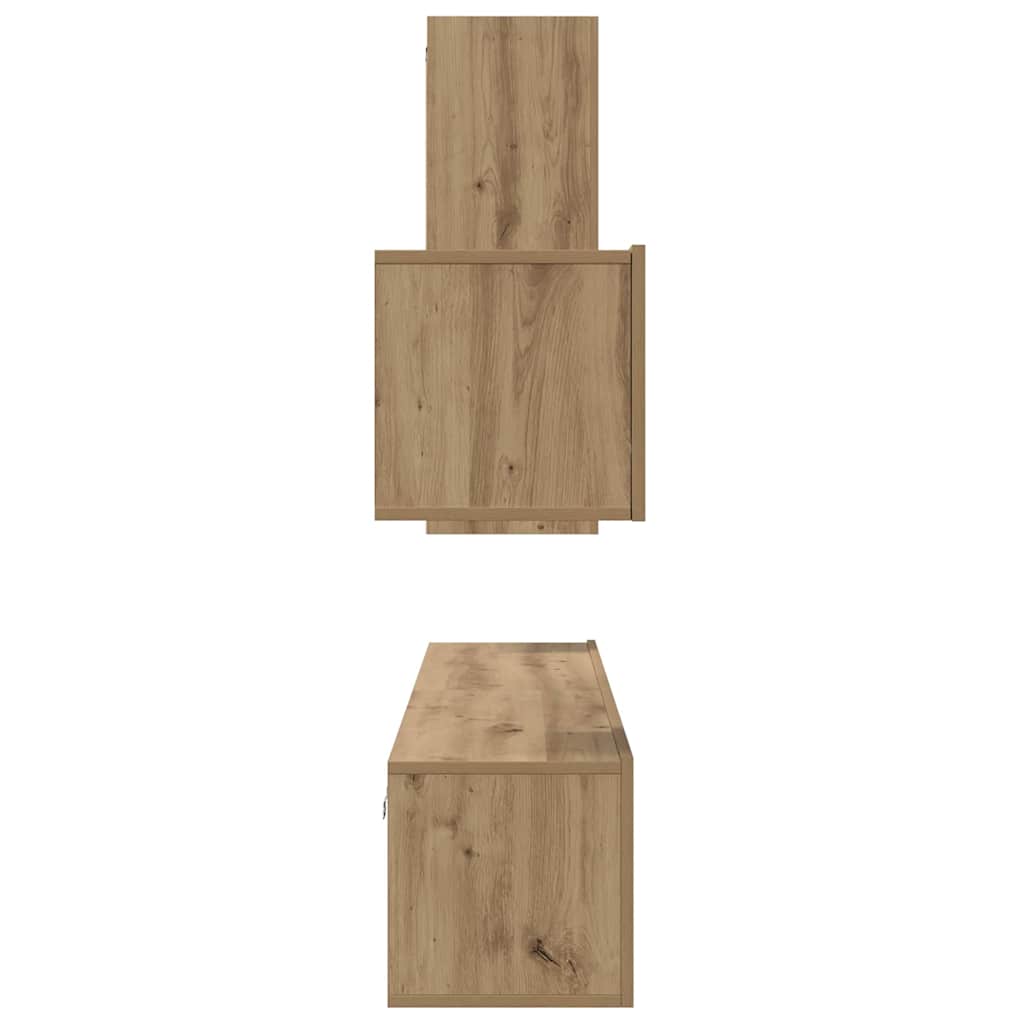 TV szekrény garnitúra 4 pcs Artisan tölgy Szerelt Fa