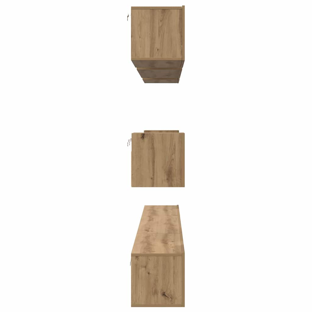 TV szekrény garnitúra 8 pcs Artisan tölgy Szerelt Fa