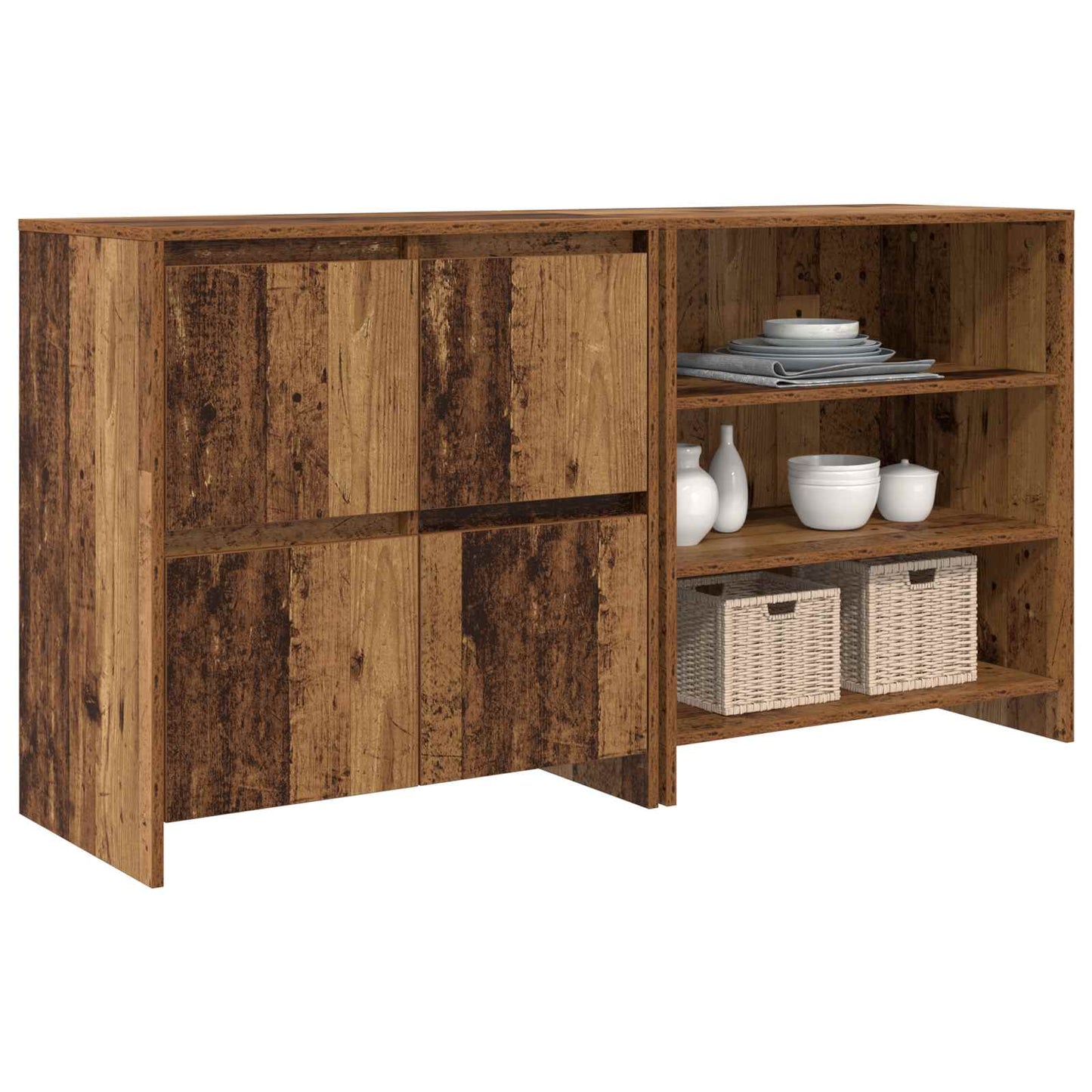 Széf 2 db Öreg fa 70 x 41 x 75 cm Szerelt Fa