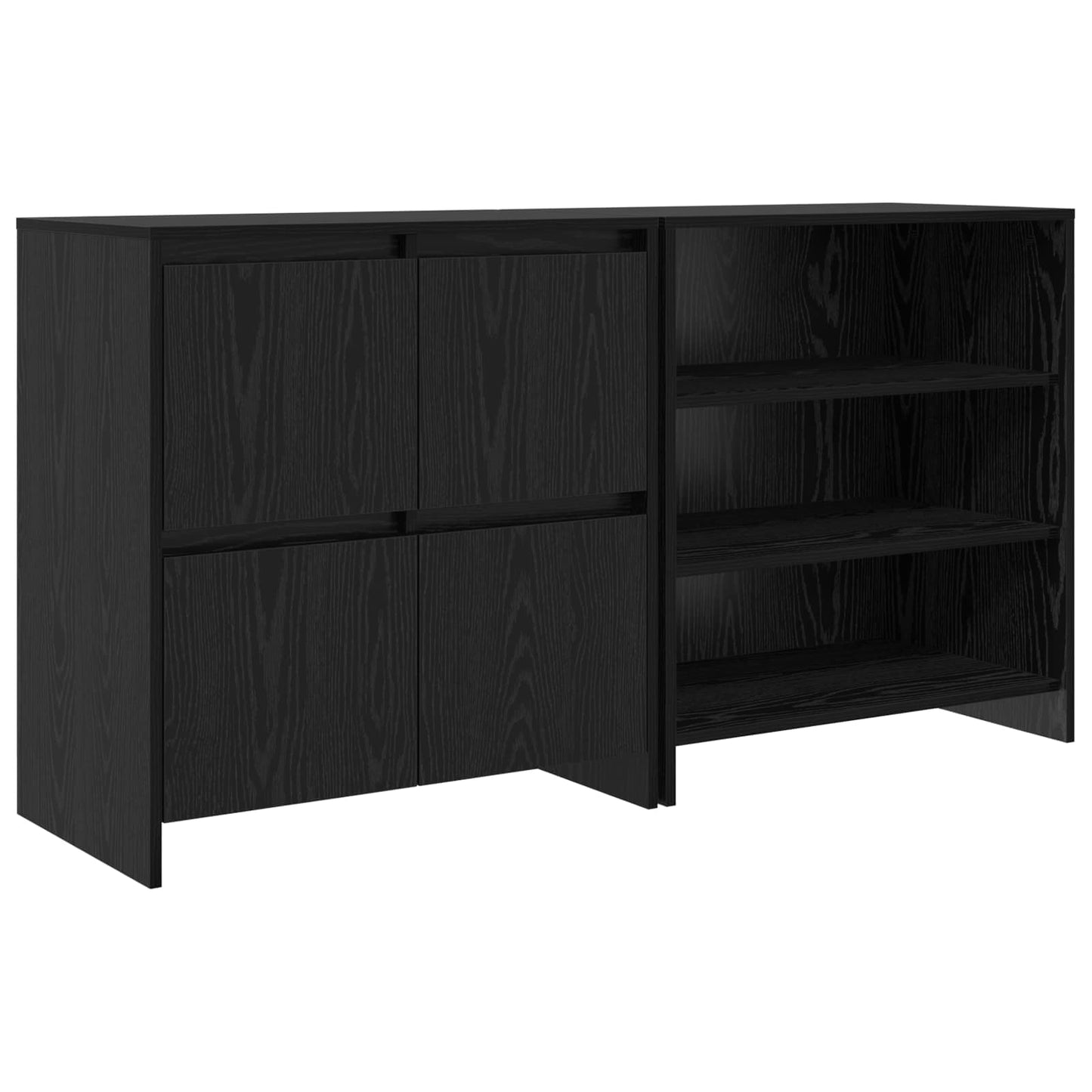 Széf 2 db Fekete tölgy 70 x 41 x 75 cm Szerelt Fa