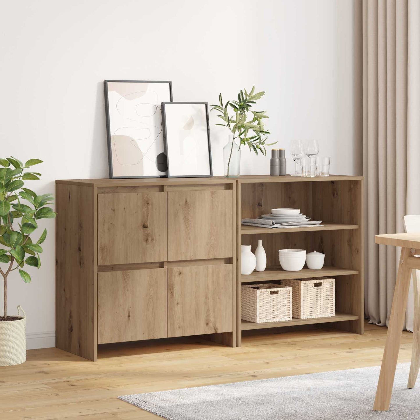 Széf 2 db Artisan tölgy 70 x 41 x 75 cm Szerelt Fa
