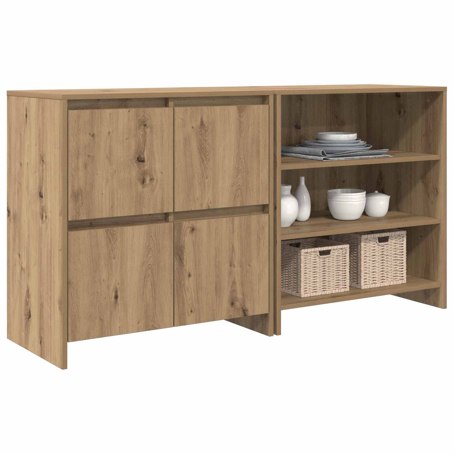 Széf 2 db Artisan tölgy 70 x 41 x 75 cm Szerelt Fa