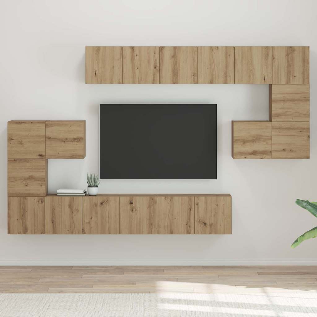 TV szekrény garnitúra 10 db Artisan tölgy Szerelt Fa