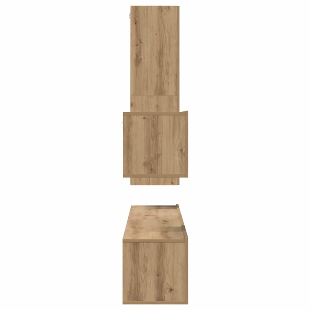 TV szekrény garnitúra 4 pcs Artisan tölgy Szerelt Fa