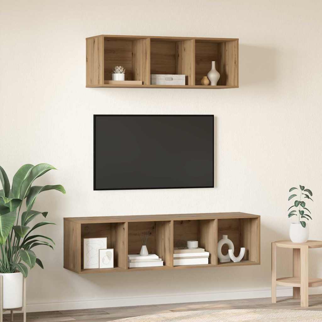 TV szekrény garnitúra 2 db Artisan tölgy Szerelt Fa