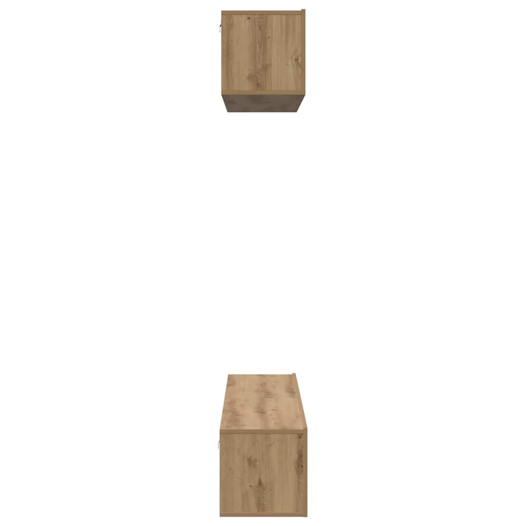 TV szekrény garnitúra 4 pcs Artisan tölgy Szerelt Fa