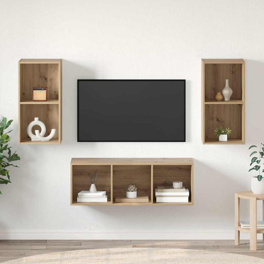 TV szekrény garnitúra Artisan tölgy 37 x 37 x 107 cm Faanyag