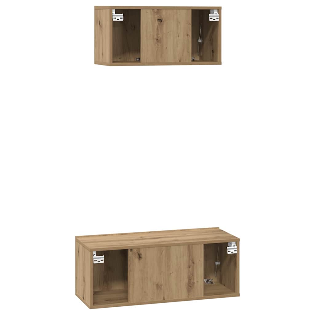 TV szekrény garnitúra 2 pcs Artisan tölgy Szerelt Fa