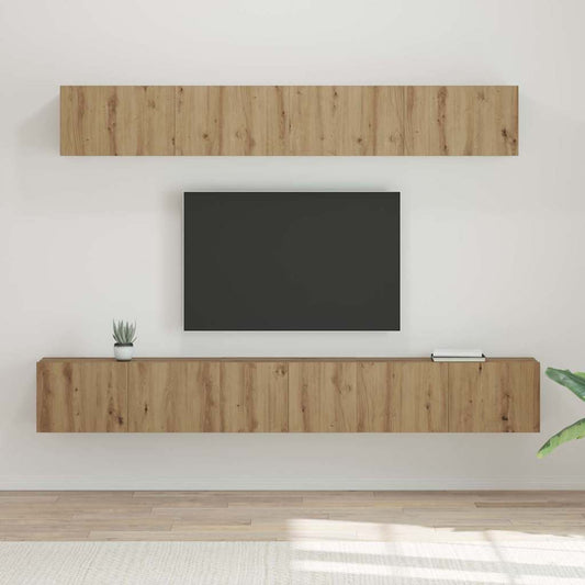 TV szekrény garnitúra 5 pcs Artisan tölgy Faanyag