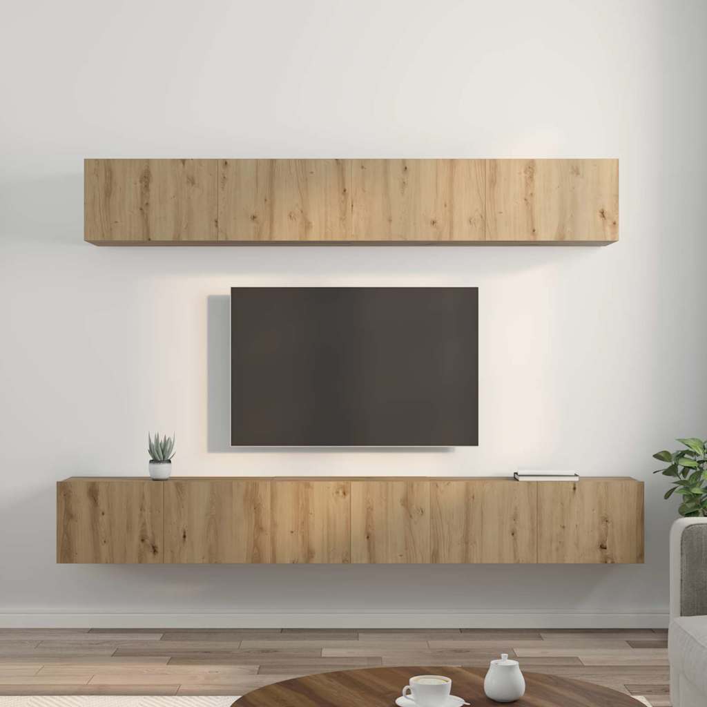 TV szekrény garnitúra 5 db Artisan tölgy Szerelt Fa