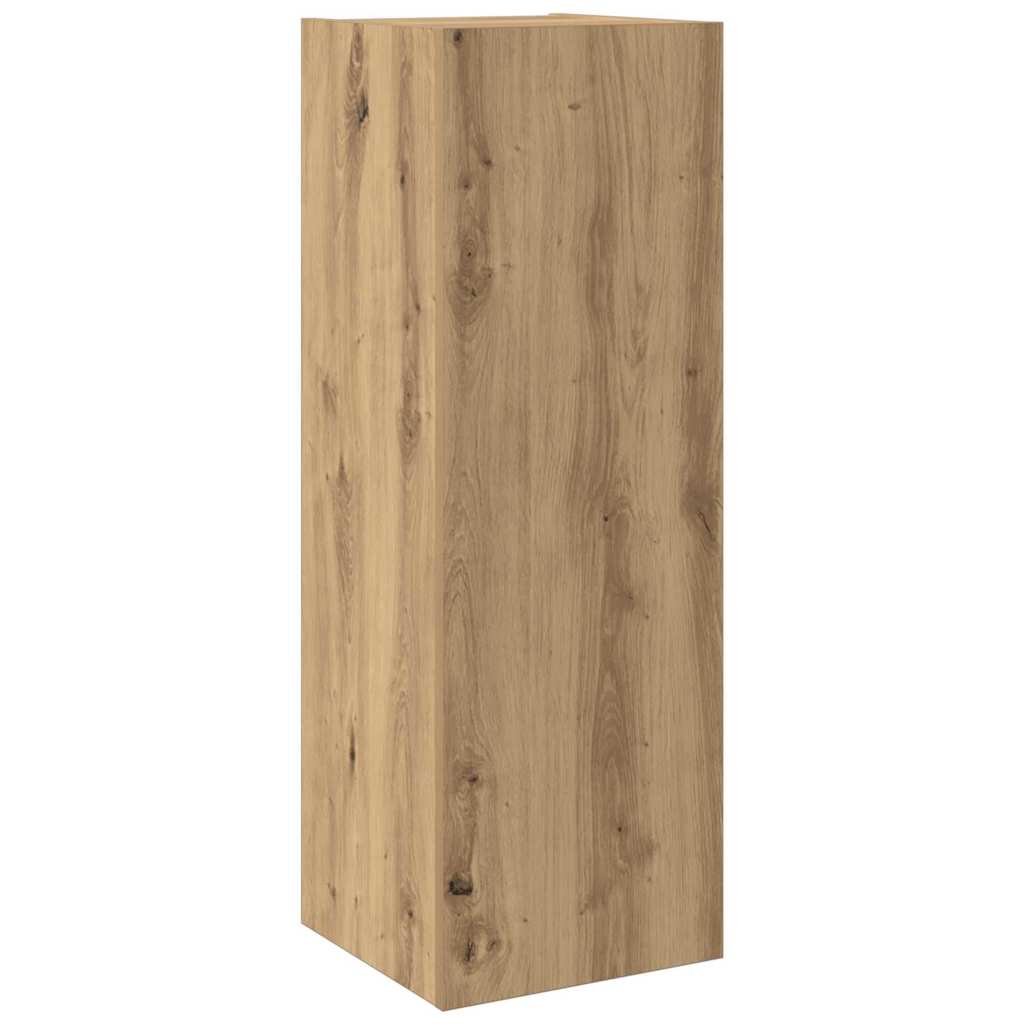 TV egységek Falra szerelhető 4 pcs Artisan tölgy Faanyag