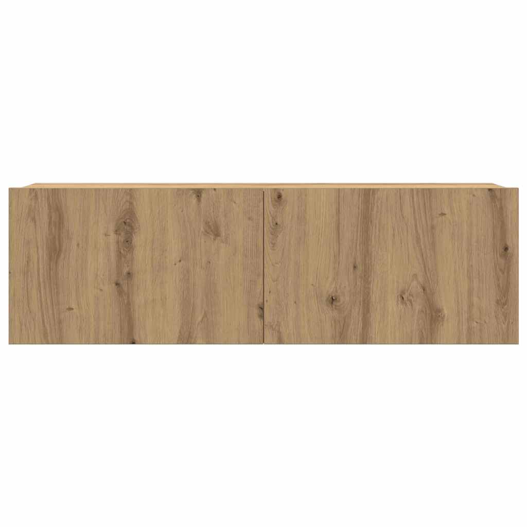TV egységek Falra szerelhető 4 pcs Artisan tölgy Faanyag