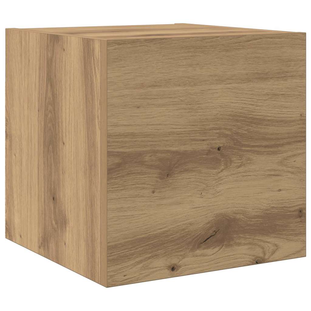 TV egységek Falra szerelhető 4 pcs Artisan tölgy Faanyag