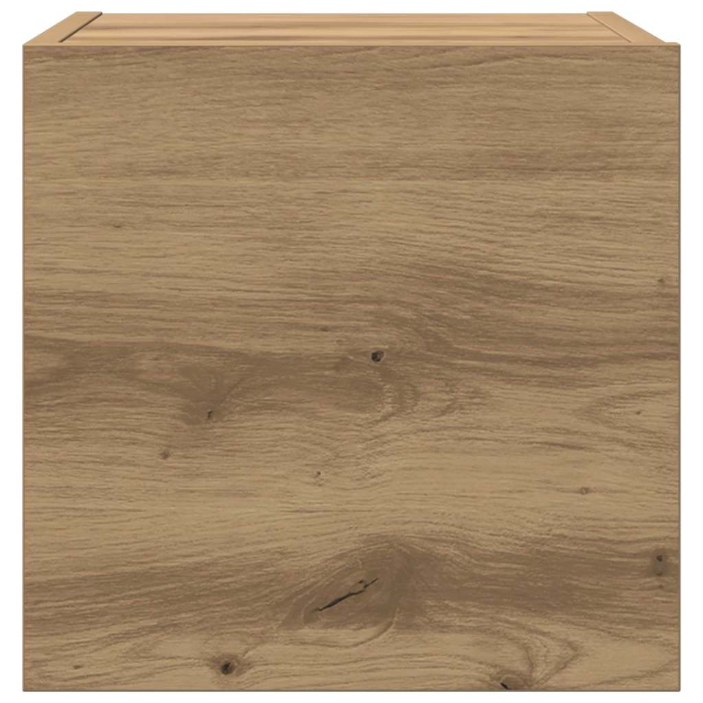 TV egységek Falra szerelhető 4 pcs Artisan tölgy Faanyag